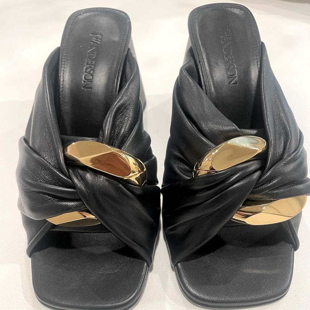 J.W. Anderson Black and Gold Mules